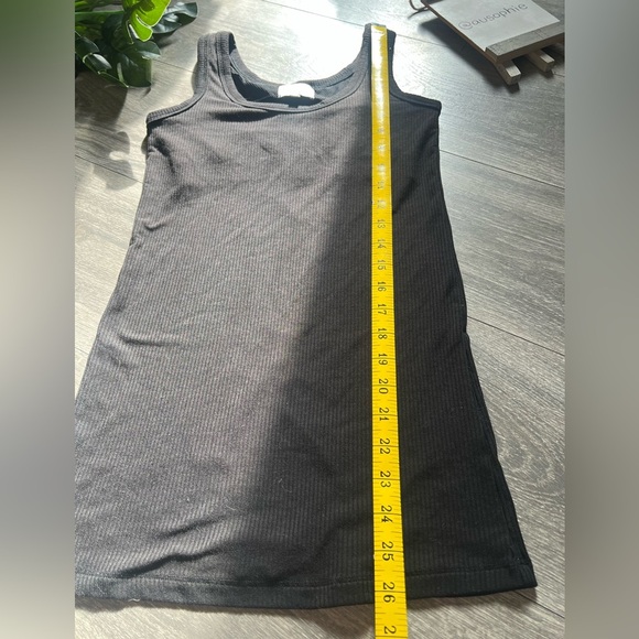 Skivys Femme Black Ribbed Tank Top w Built In Sports Bra Support. Size S - Picture 12 of 12